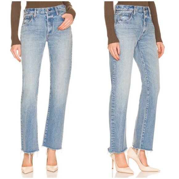 đź’•MOUSSY VINTAGEđź’• Siena Mid-Rise Straight-Leg Jeans ~ 110 Blue 29 NWT - Picture 2 of 16